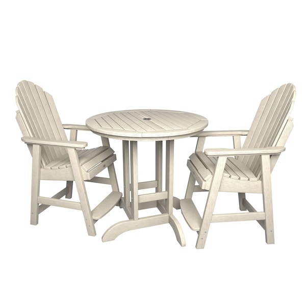 Highwood Usa Hamilton 3pc Round Counter Height Outdoor Patio Furniture Dining Set AD-CNA36-WAE - main